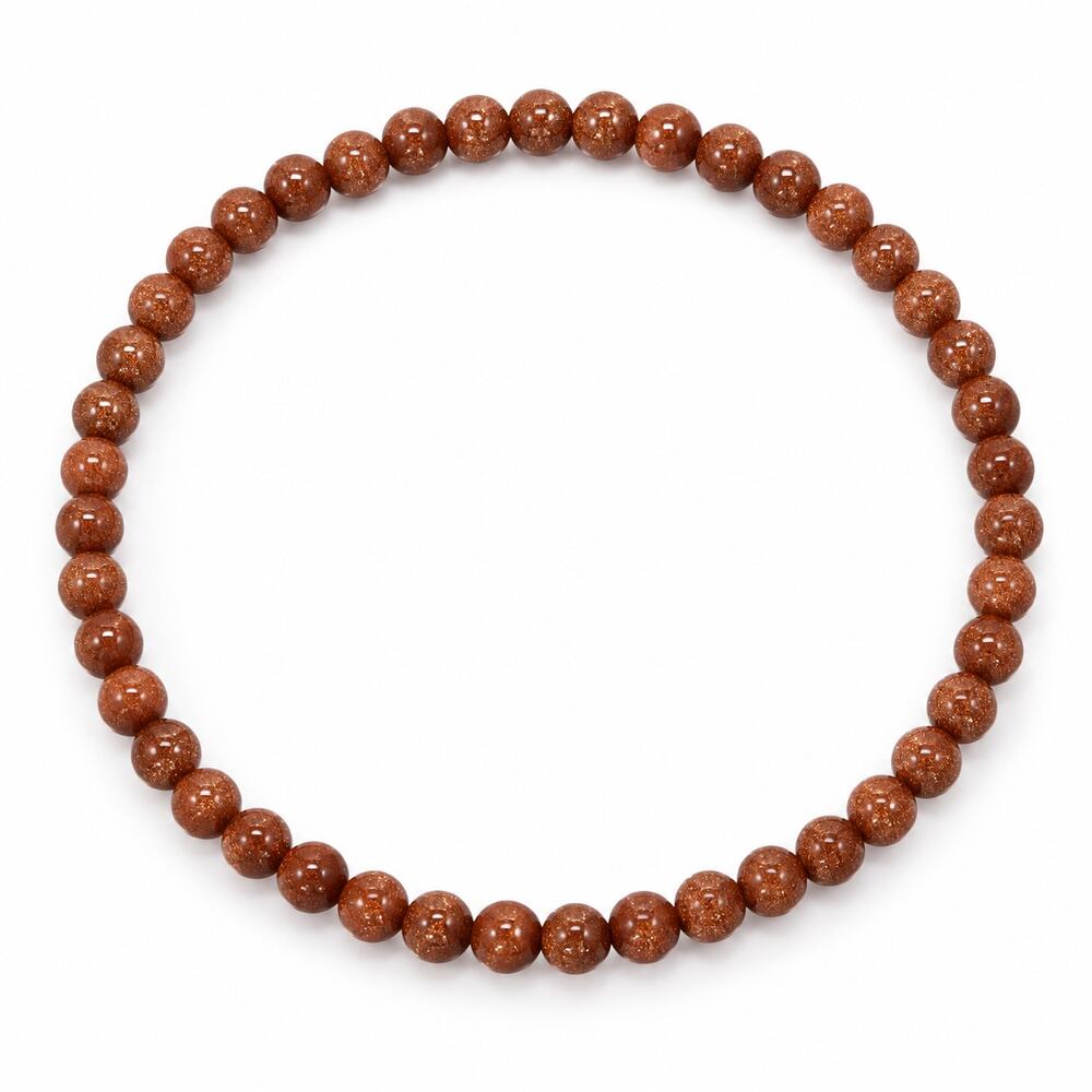 4MM Gold Sandstone Bracelet